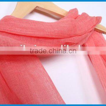 High Quality Solid Colour Lady's Fashionable Linen Scarf photo-4
