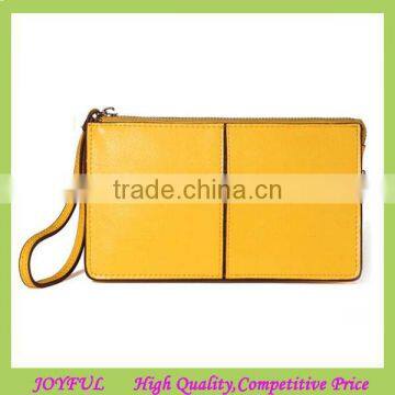 Women leather zipper clutch long wallet purse