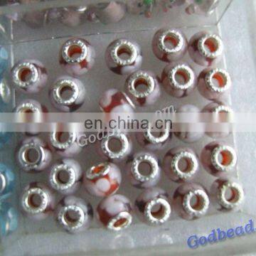 449 loely glass bead wholesale handmade murano lampwork glass european beads fit for charm bracelets