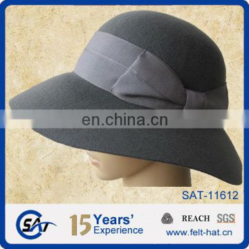 Wool Felt wide brim Hat for Gentlewomen Style