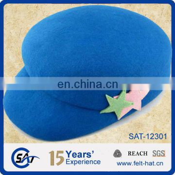 2012 Fashion 100% wool felt blue sailor cap