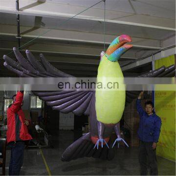 Colorful inflatable bird with LED light sam yu 9650