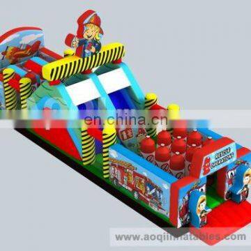 Hot sale rescue operation inflatable obstacle course for kids