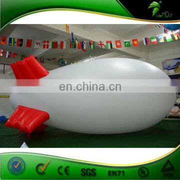 Zeppelin Advertising Product, Inflatable Helium Blimp, Giant PVC White Helium Balloon