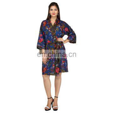 Women's Cotton Bath Robe Housecoat Dressing Gown Dress Bathrobe Indian Kaftan Bathrobe