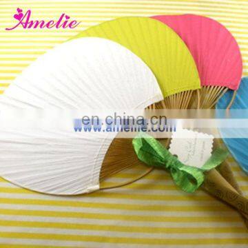 Wedding Chinese Custom Bamboo Paddle Paper Fan