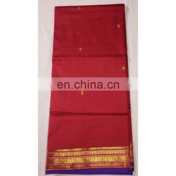 Women's Designer Wedding Wear Red Border Handmade Kanjeevaram Banarasi Silk Bridal Saree Party Wear Dress