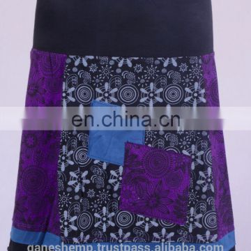 Bohemian Cotton Patchwork Mini Skirt HHCS 108 A