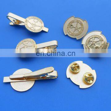 custom metal lapel pin and tie clips for saudi arabia national day, gold engrave logo tie pin badge