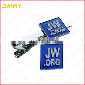 Factory Directly Custom Silver Color Necktie Clip and Lapel Pin Gift Tie Clip Set photo-4