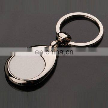 Custom Promotional Blank Shopping Cart Coin Keychain, Cutom Metal Trolley Coin Keyring photo-3