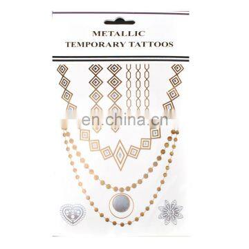 Body Tattoo sticker Custom metallic Temporary Tattoos