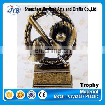 New design Resin Baseball MittenTrophy in Metal Arfts & Crafts