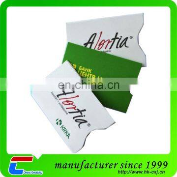 2015 Promotional rfid protective sleeve/ 89*57mm rfid blocking credit card sleeves&credit card rfid blocking sleeves