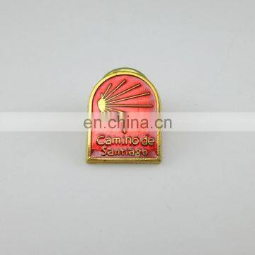 Red Enameled Caminode Santiago Lapel Pin