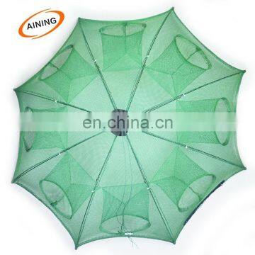 16 holes foldable eel trap folding umbrella fish trap