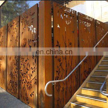 Weathering Corten Steel Laser Cutting Panel for Fence & Screen photo-4