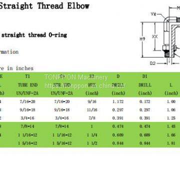 extra long straight thread elbow6801LL