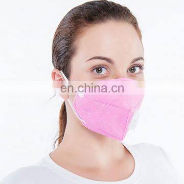 Pink Valved Folding Anti-pollution Mask for Girls photo-3
