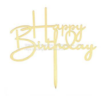 Wholesale Wedding Decoration Happy Birthday Cake Topper Acrylic Wedding Cake Topper photo-2