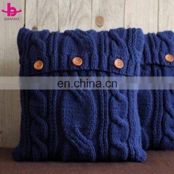 Eco-Friendly Cotton or Acrylic Sofa Cushions Home Square Decor Cable Knit Lumbar Support Sofa Pillow Factory in China