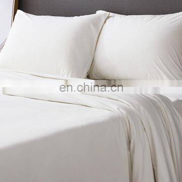 Luxury High Quality Super Soft Fluffy White Microfiber Fitted Hotel Comfort Bed Sheet photo-2