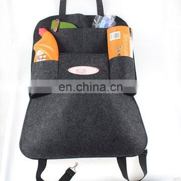 Factory Sell 6 Pockets Felt Car Seat Back Storage Bag With Customized Logo photo-7