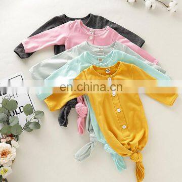 Multi colors cotton newborn baby sleepsack knotted baby sleeping bag