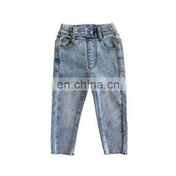 2020 New kids childrens pure solid black blue denim jeans