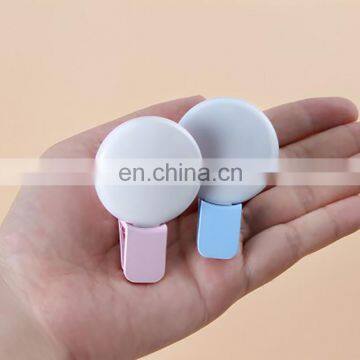Portable Mini Selfie Round Flash Clip-on Mobile Phone LED Fill Makeup Selfie Ring Light With Usb Charging Cable photo-4