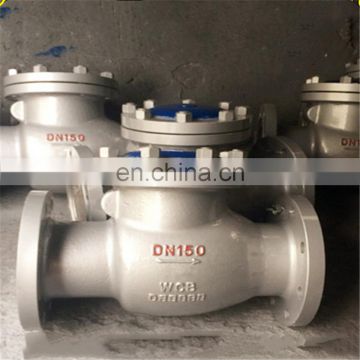 Popular Swing Type Flange Connection Non Return WCB Check Valve With SS Disc