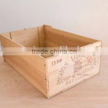 Custom logo solid small wooden crate,small crates wooden