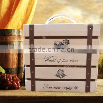 Custom wholesale wooden wine gift boxes for 4 bottles