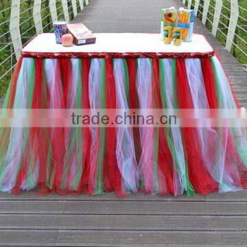 Customized Tutu Tableware Tulle Table Skirt Party Wedding Decorations China SD103