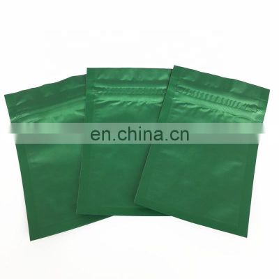 Matte Frosted 3 Side Seal Bag Green Mini Zip Lock Bags 3 Side Seal Zipper Bag Mylar Food Packaging Pouch PE Food Package Free