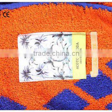 Large Size Blue Jacquard Pure Cotton Terry Bath Towel photo-6