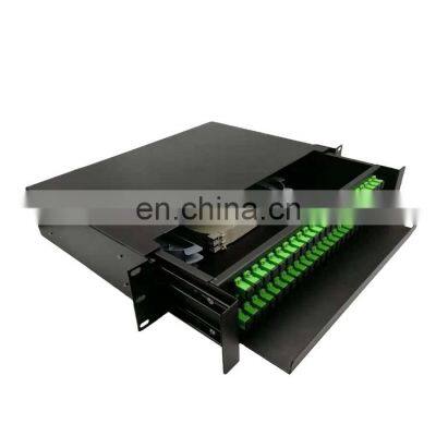 Best selling 19inch odf box distribution box 12 24 48 96 port fiber optic patch panel