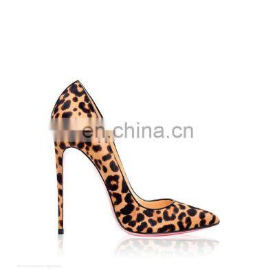 Leopard print fashion high quality design pointed toe ladies high heel pumps sandals shoes women other sandals