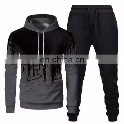 Clothing Factory Wholesale Custom Brand Men's Casual Sports Men's Hooded Long-sleeved + Pants 2-piece Jogger Sweater photo-5