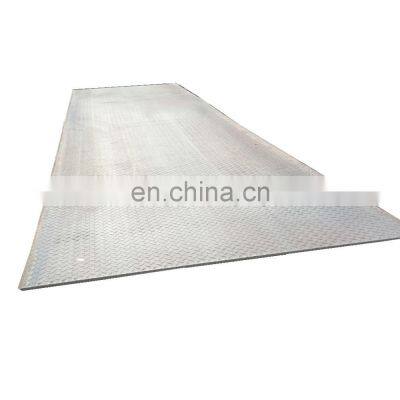 Gray Diamond Pattern Slip Resistance Floor Tread q235 Ss400 a36 Mild Checker Steel Plate