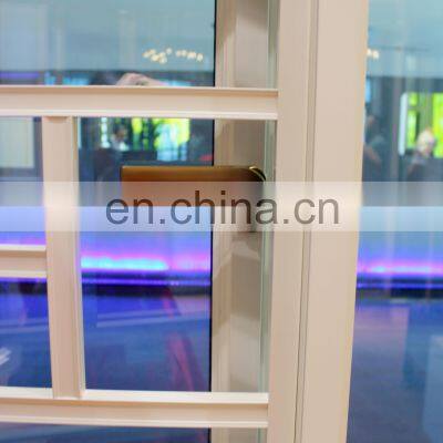 Modern Office Dark Screens Sheet Security Grills Styles White Safety Bar Insulated Glass Aluminum Windows and Doors With Handles photo-2