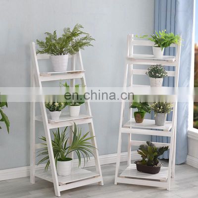 Factory three tier customized wooden bamboo flower plant pot stand