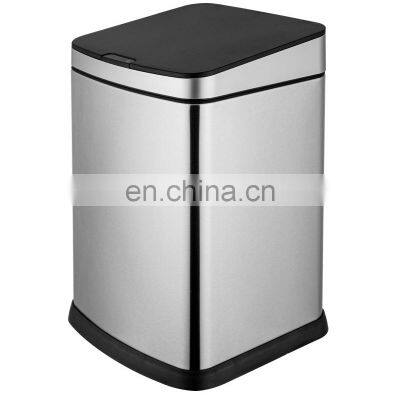 High quality induction type sanitary bin smart sensor bin square metal trash can automatic electronic sensor waste bin