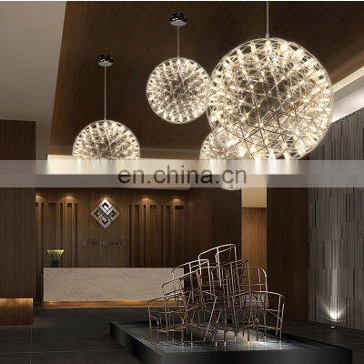 Modern Spark Chandeliers LED Fireworks Hanging Light Decor Ball Pendant Lights For Shop Mall photo-3