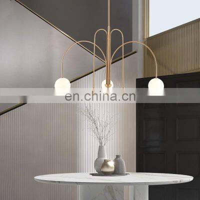 Modern Style Indoor Villa Pendant Light Home Hotel Decorative Black Red LED Ceiling Chandelier