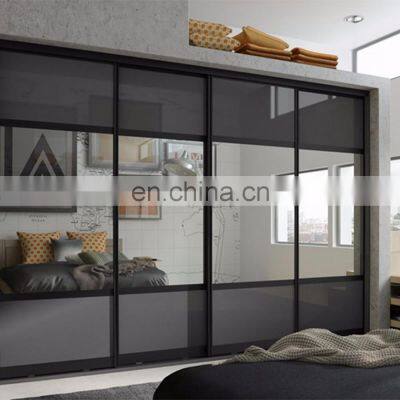 Design Bedroom Wall Transparent Big Closet Wooden Clothes Sliding Wardrobe Cabinets in the Wall photo-5