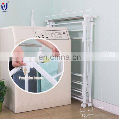 Manufacturer Short Rail Portable Coat Clothes Dryer Rack on Wheels photo-3