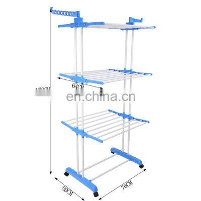 Movable Clothes Rack Plastic Accessories Easy to Install Clothes Rack Towel Quilt Drying Rack photo-2