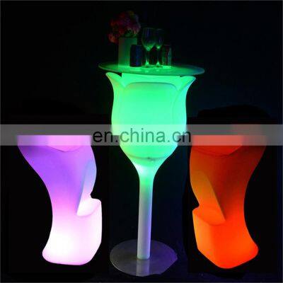 Wireless Morden Outdoor Furniturewholesale High Quality Led Rechargeable Luminous Tables and Chairs Colorful Light up Sofa Chair photo-4