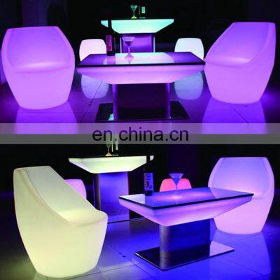 remote control color changing waterproof outdoor night club acrylic led glowing chair